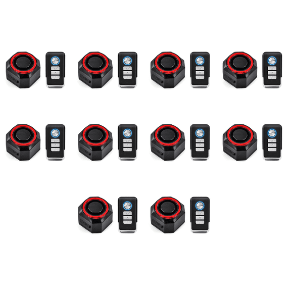 GREENCYCLE USB Charging 110dB Bike Alarm Wireless Vibration Motion Sensor, Bike Tail Light with Alarm,Bike Tail Light Alarm Rechargeable, IP65Waterproof, Suitable for Bicycles, Mountain Bikes,10PK