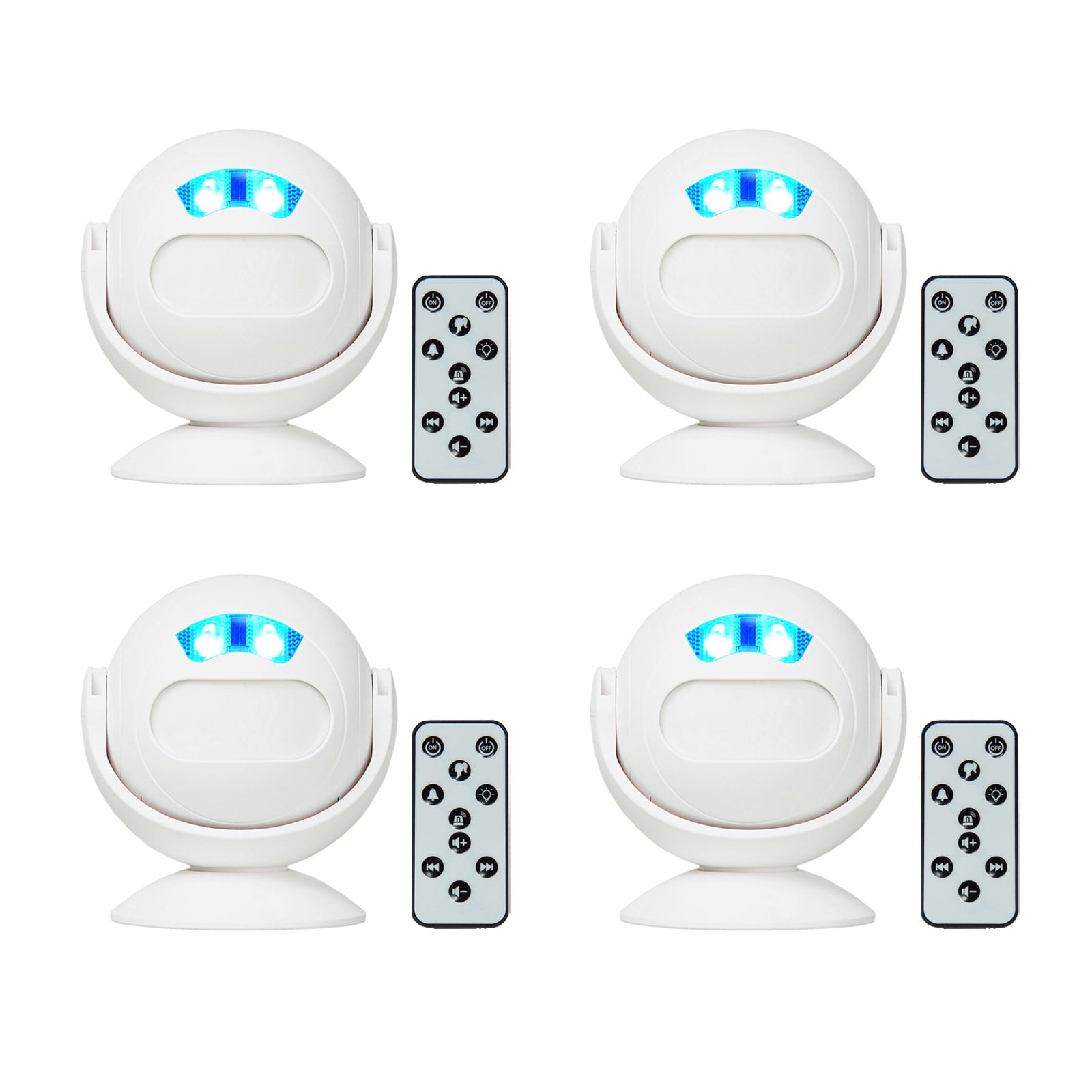 GREENCYCLE Wireless Door Bell with Remote Control, Motion Detector Alarm, 4 Pack