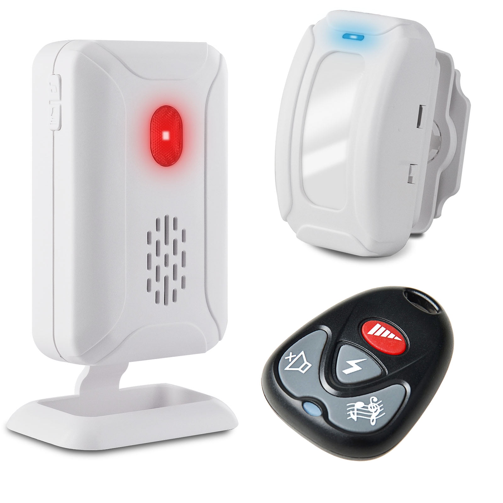 GREENCYCLE Wireless Motion Sensor Detector Alarm, Home Security Alert, Store Welcome Chime Door Entry Doorbell (918 Feet, 36 Tunes, 4 Volume Levels, LED Indicators), 1 Motion Detector 1 Remote Control