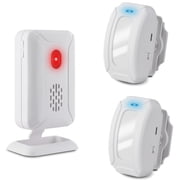 GREENCYCLE Wireless Motion Sensor Detector Alarm, Home Security Alert, Store Welcome Chime Door Entry Doorbell 918 Feet, 36 Tunes, 4 Volume Levels, LED Indicators, 2 Infrared Transmitter 1 Receiver