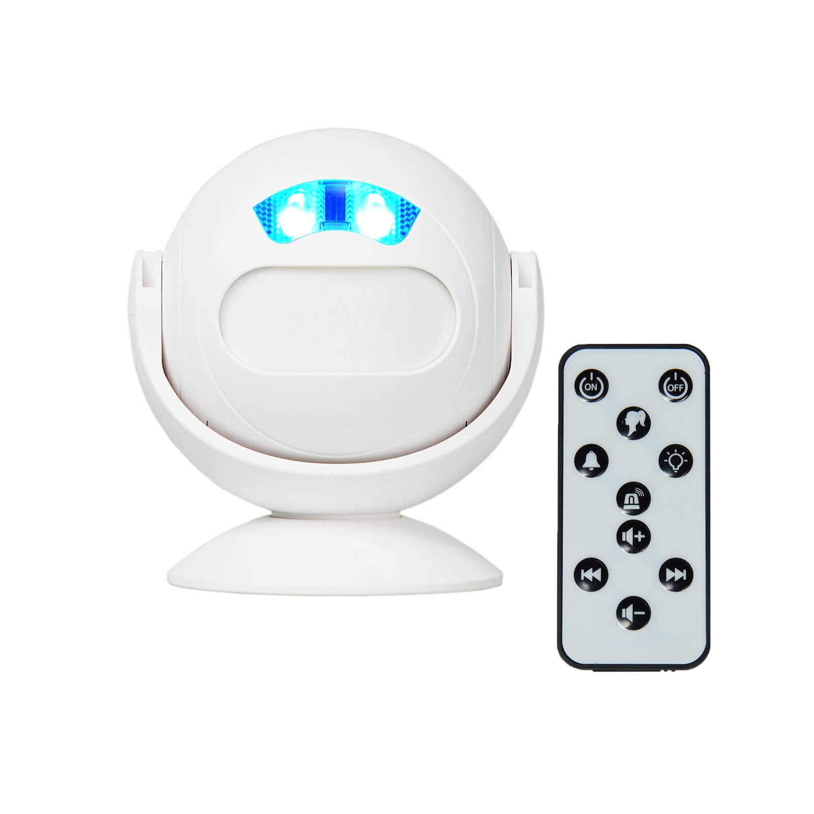 GREENCYCLE Wireless PIR Motion Sensor Entrance Alert Chime Home Welcome Doorbell for Shop, Office, Villa, Restaurant - IR Remote Control, 36 Melodies, Volume Adjustable, LED Night Light Mode (1 Pack)