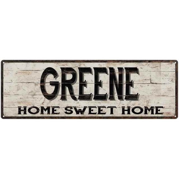 GREENE Rustic Home Sweet Home Sign Gift 6x18 Metal Decor 106180084228
