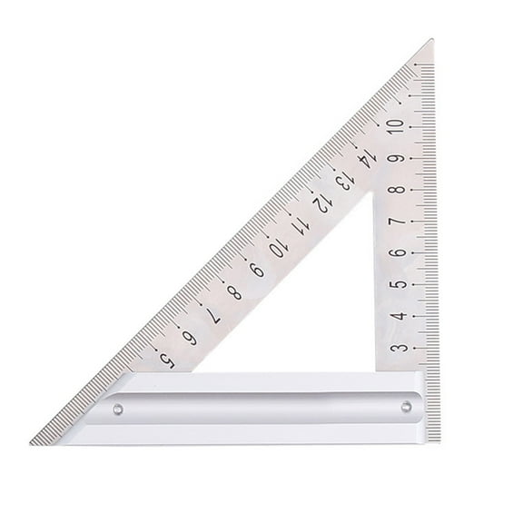 GREENER 120mm/180mm Triangle Ruler Stainless Angle Ruler 90 Degree Protractor-