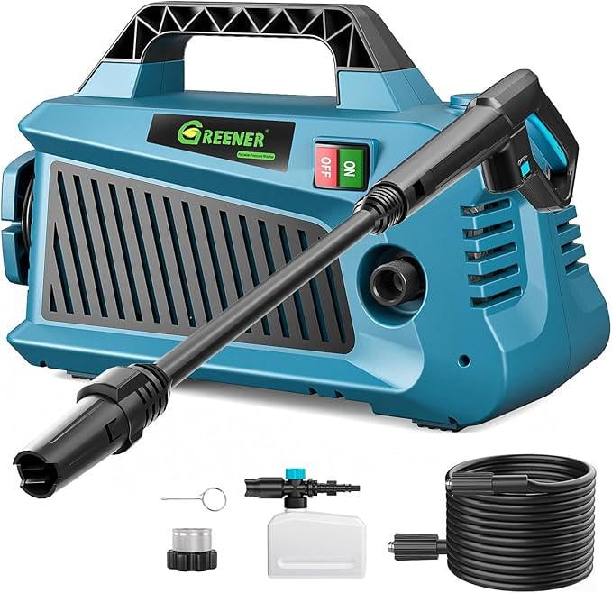 Logan's Toy Chest 1900 PSI at 1.8 GPM Corded Electric Pressure Washer with Foam Cannon and Hose