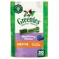 thumbnail image 1 of Greenies Blueberry Flavor Adult Natural Dental Dog Treats Petite Size, 12 oz Pack (20 Count), 1 of 13