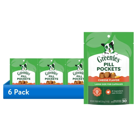 Greenies Pill Pockets Tablet Size Natural Dog Treats, 3.2 oz. Pack (Various Flavors)