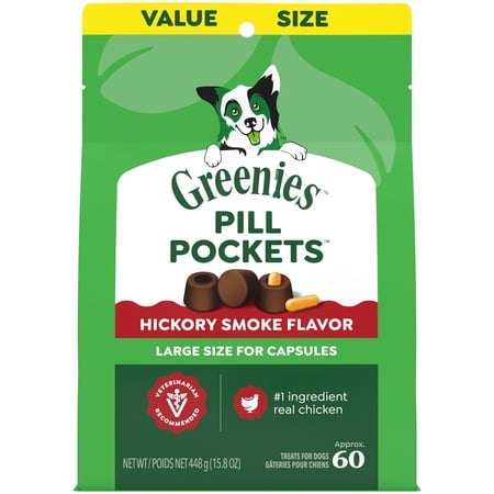 GREENIES PILL POCKETS FOR DOGS HICKORY SMOKE LARGE,...