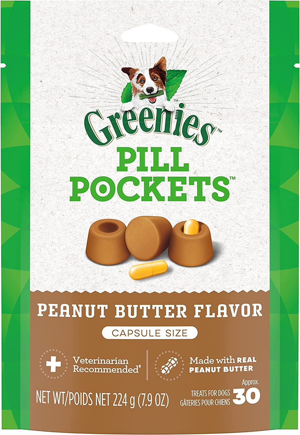 Pill Pockets Greenies Natural Dog Treats Chicken Flavor,