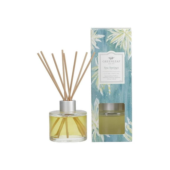GREENLEAF Signature Reed Diffuser - Spa Springs - Lasts Up to 30 Days - Made in The USA