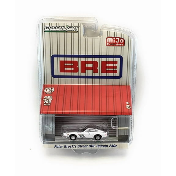 GREENLIGHT 1:64 1971 DATSUN 240Z BRE EDITION (WHITE/SILVER) - MIJO EXCLUSIVES 51157