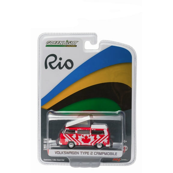 GREENLIGHT 1:64 2016 RIO OLYMPICS - 1970 VOLKSWAGEN TYPE 2 CAMPER - CANADA