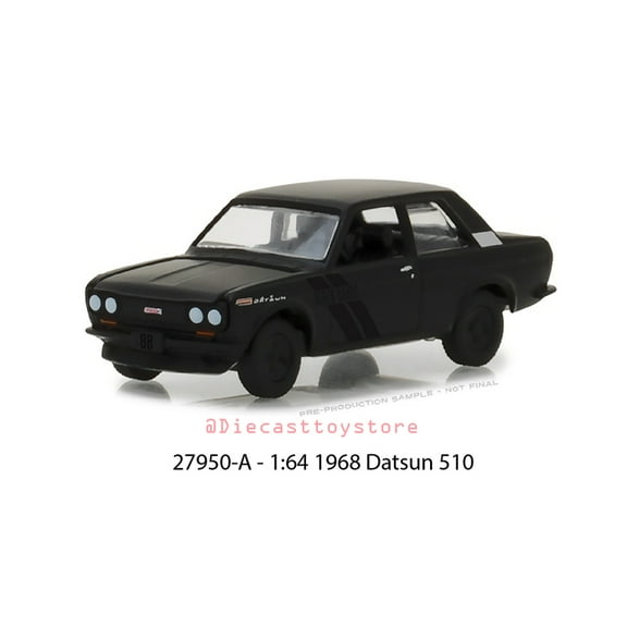 GREENLIGHT 1:64 BLACK BANDIT SERIES 19 - 1968 DATSUN 510 27950-A