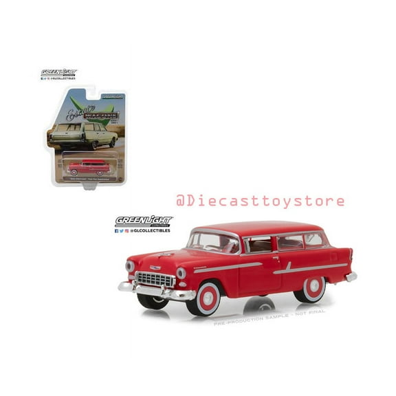 GREENLIGHT 1:64 ESTATE WAGONS SERIES 1 - 1955 CHEVROLET TWO-TEN HANDYMAN (RED) 29910-B