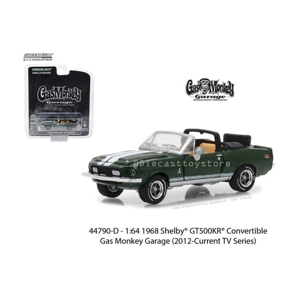 GreenLight Collectibles Hollywood Series 19 Gas Monkey Garage 1968 Shelby GT500KR Convertible 1:64 Scale Diecast Car