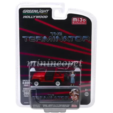 GREENLIGHT 51211 TERMINATOR SARAH CONNOR'S 1983 JEEP CJ-7 RENEGADE 1/64 w FIGURE