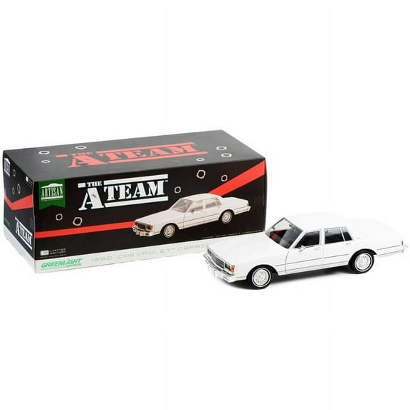 1980 Chevrolet Caprice Classic White The A-Team (1983-1987) TV Series "Artisan Collection" 1/18 Diecast Model Car by Greenlight