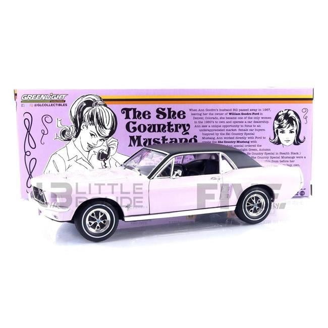 1967 Ford Mustang Coupe Evening Orchid Pink Metallic with Black