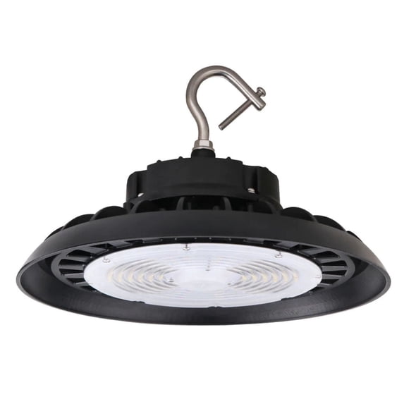 GREENLIGHTDEPOT LED High Bay - 240W - 32,900 Lumens - UFO4 - Hook Mount - Black - UL+DLC5.1