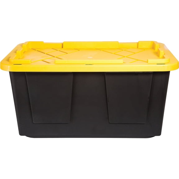 GREENMADE 27 Gallon Black & Yellow Storage Container (4-Pack)