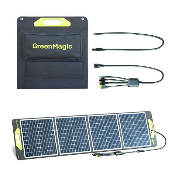 GREENMAGIC Solar Panel 120 Watt Fast Charging Waterproof for Smartwatches, Phones, Powerbank, Tablets, Laptops, Cameras, Game Consoles etc