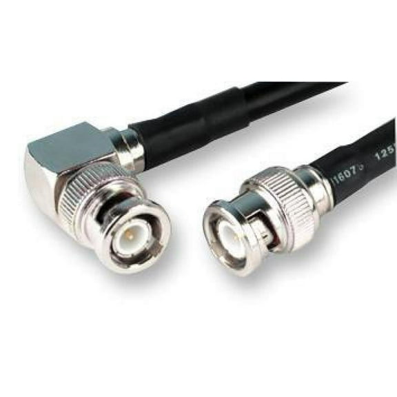 GREENPAR - TE CONNECTIVITY - Lead, RG58 BNC 50R Plug to Right Angle Plug, 1.5m