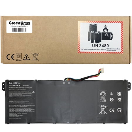 GREENTECH AC14B7K KT.0040G.004 BATTERY FOR ACER CHROMEBOOK CB3-111 C810 C910 ASPIRE V3-371 V5-132 E3-111 R3-131T R5-471T R7-371T 50.7WH AC14B18J KT.0030G.004 AC14B3K