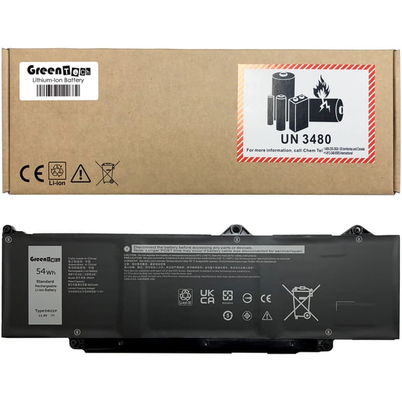 GREENTECH DR02P 2X1V9 BATTERY FOR DELL LATITUDE 5440, LATITUDE 5540, PRECISION 3480, PRECISION 3580 11.4V 54WHR 803W6