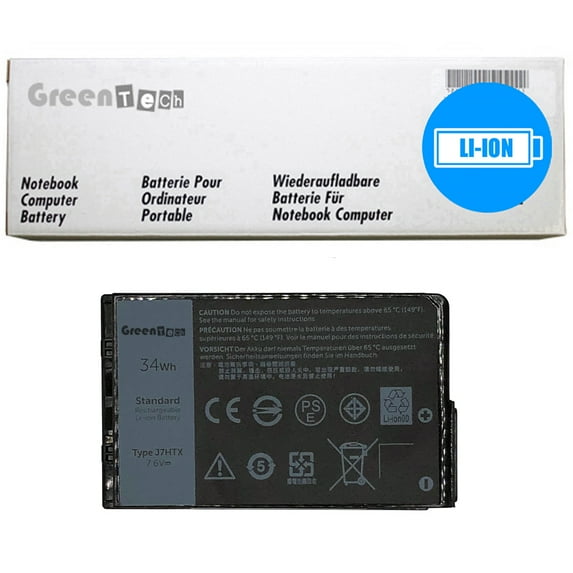GREENTECH J7HTX BATTERY FOR DELL LATITUDE 7202 7212 7220 TABLET 7.6V 34WHR 451-BCDH 2JT7D