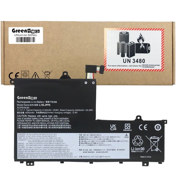 GREENTECH L19L3PF8 BATTERY FOR THINKBOOK 14-IML 15-IML 11.1V 45WH 5B10V25237 L19M3PF9 SB10V25236 SB10V25242 5B10W67347