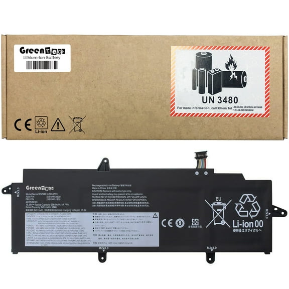 GREENTECH L20M4P73 L20C4P73 L20L4P73 BATTERY FOR LENOVO THINKPAD X13 GEN 2 20WK GEN 3 21CM 15.36V 54.7WH L20D4P73 5B10W51818 5B10W51820 5B10W51852 SB10W51919 SB10W51921 SB10W51953
