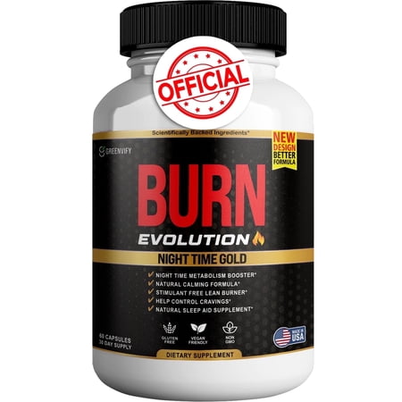 GREENVIFY Burn Evolution Night Time Gold Vitamin D Natural Sleep Aid with Melatonin Ashwagandha (1)