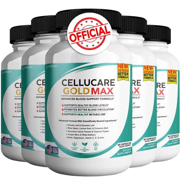 Cellucare Gold Max Supplement for Blood Circulation - Healthy Metabolism & Cardiovascular Support (300Count)