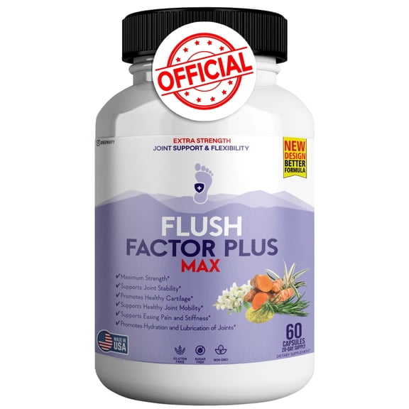 GreenVify Flush Factor Plus Max Natural Essences Supplement, 60 Capsules, Gluten Free, Sugar Free, Non-GMO, Made in USA