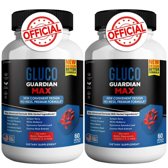 Gluco Guardian Max Wellness Support for Healthy Metabolism | Blood Sugar Level | Energy Production | Vitamin, Mineral & Herbal Supplement (120ct)