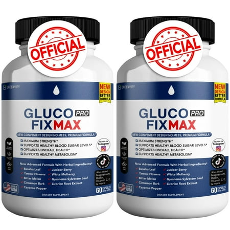 GreenVify Gluco Pro Fix Max All Natural Formula, 60 Count (Pack of 2)