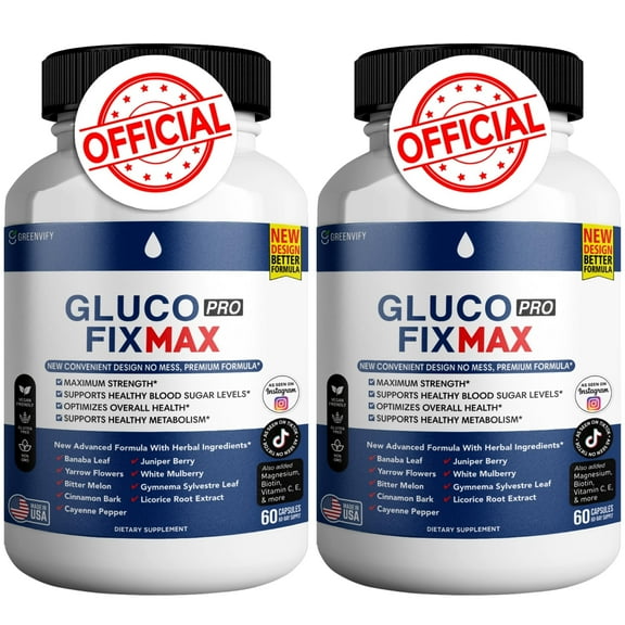 GreenVify Gluco Pro Fix Max All Natural Formula, 60 Count (Pack of 2)