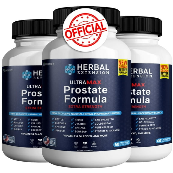 Herbal Extension Ultra Max Prostate Formula Supplement for Men Health | Extra Strength | Support Normal & Healthy Prostate Functions (180 Capsules)