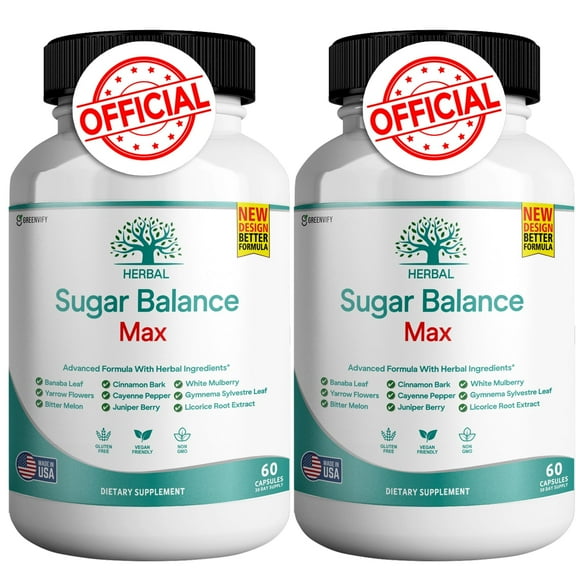 GREENVIFY Herbal Sugar Balance Max Supplement, 120 Capsules