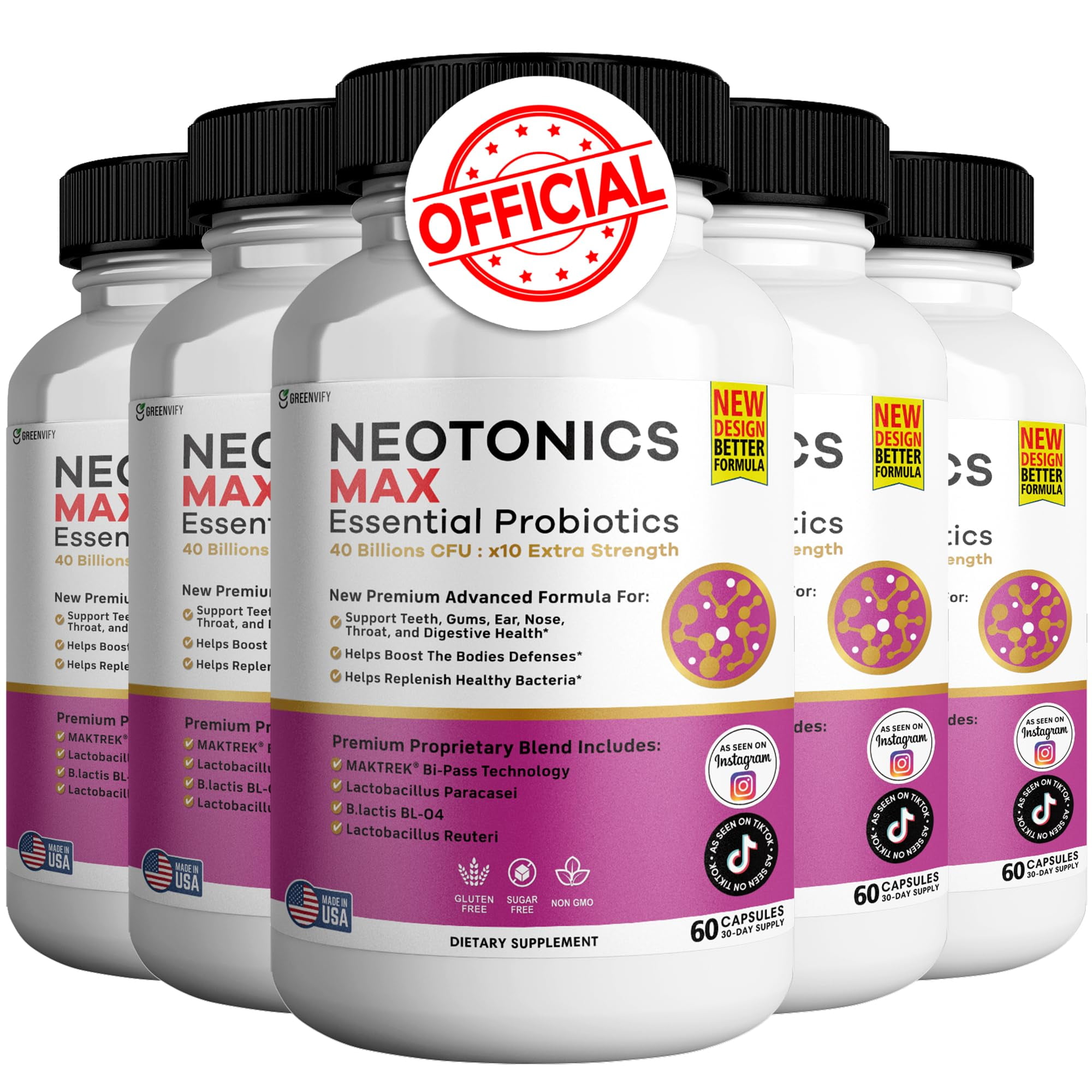 GREENVIFY NeoTonics Max Essential Probiotics for Gums and Teeth Health ...
