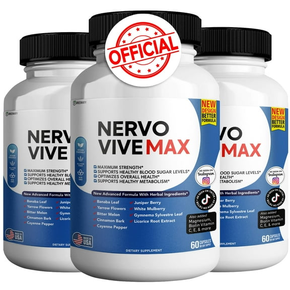 GREENVIFY Nervovive Max - Brain Support Supplement Enhance Memory & Focus Clear Brain Fog & Boost Cognitive Function