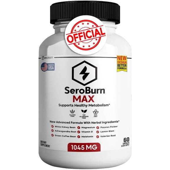 Seroburn Max Powerful Supplement Formula with Ashwagandha Vitamin D & Magnesium Natural Sleep Aid & Recovery Support-(1 Pack)