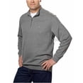 thumbnail image 1 of GREG NORMAN Mens Contemporary Ribbed Quarter-Zip Lightweight Sweater (Grey Heather, Large), 1 of 3