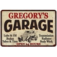 thumbnail image 1 of GREGORY'S Garage Man Cave Metal Sign Decor 8x12 208120014040, 1 of 1