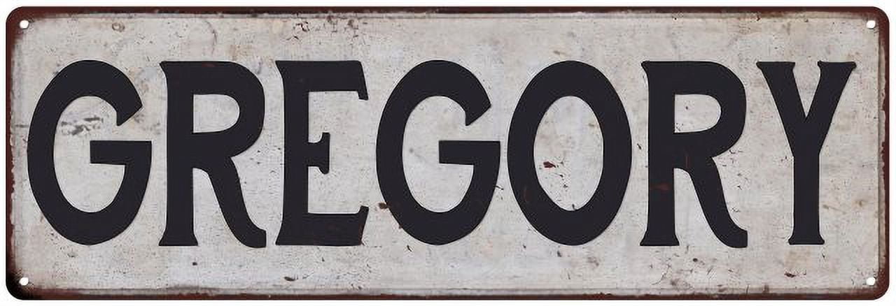 GREGORY Vintage Look Gift Rustic Chic Metal Sign 6x18 206180036686 ...