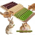 thumbnail image 1 of GREMBEB Rabbit Toys, 400g 14.1oz 4 in 1 Bunny Chew Apple Sticks Sweet Bamboo Timothy Hay Sticks Hamster Molar Treat Guinea Pig Food Snack for Clean Teeth, 1 of 7