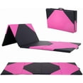 thumbnail image 1 of GREOKL Gymnastics Tumbling Mats Gymnastics Mat Portable Foldable Tumbling Mat Thick PU Leather Exercise Mat Yoga Mat with Carrying Handles for home Workout outdoor Yoga Gymnastics,PB 4'x10'x2"THK, 1 of 7