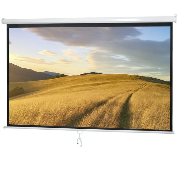 GREOKL Projector Screen Motorized 100" 16:9, 4K 3D HD Electric Projector Screen Wall Mounted Automatic Ceiling Retractable Drop Down Projection Screen with Remote Movie Screen for Indoor Outdoor Use