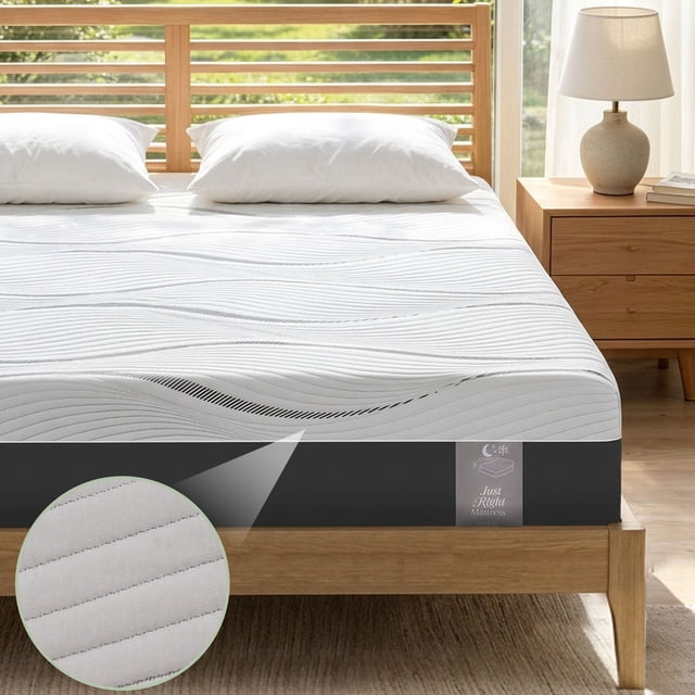 GREOO Queen 10 inch Mattress, Cooling Grenn Tea Gel Memory Foam ...