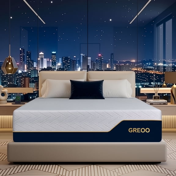 GREOO Full Size 12 inch Foam Mattress, Firm Cooling Gel Memory Foam, Back Pain Relief, Motion Isolation, CertiPUR-US Certified, Washable Cover, Mattress in a Box