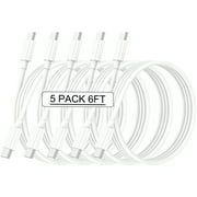 GREPHONE 5 Pack 6ft Long Lighting to USB Cable Compatible with iPhone/iPad/iPod, 5V